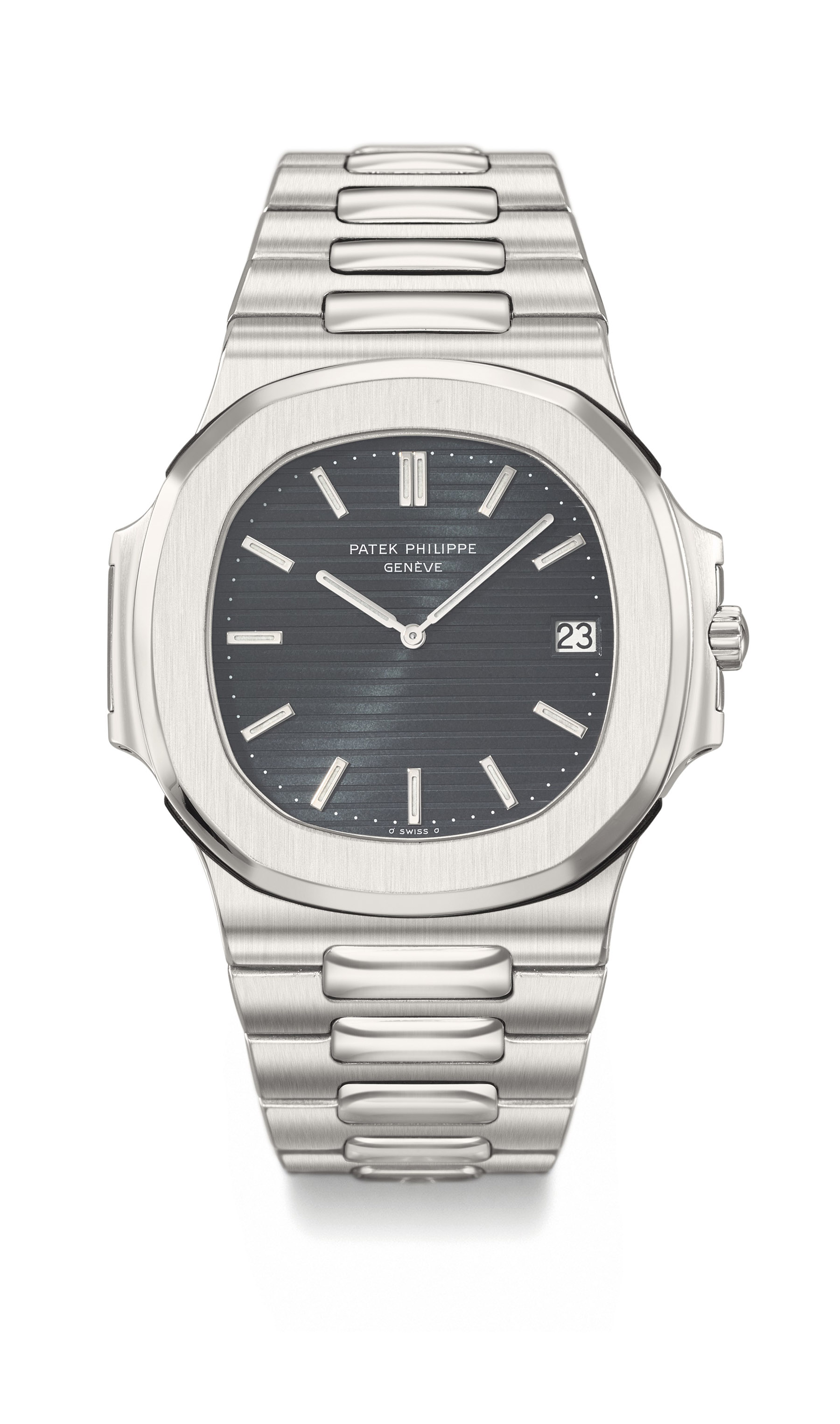 Patek Philippe. A Stainless Steel Automatic Wristwatch with Date and Bracelet Ref. 3700/1, manufactured in 1979 Estimate CHF 20,000 – 30,000