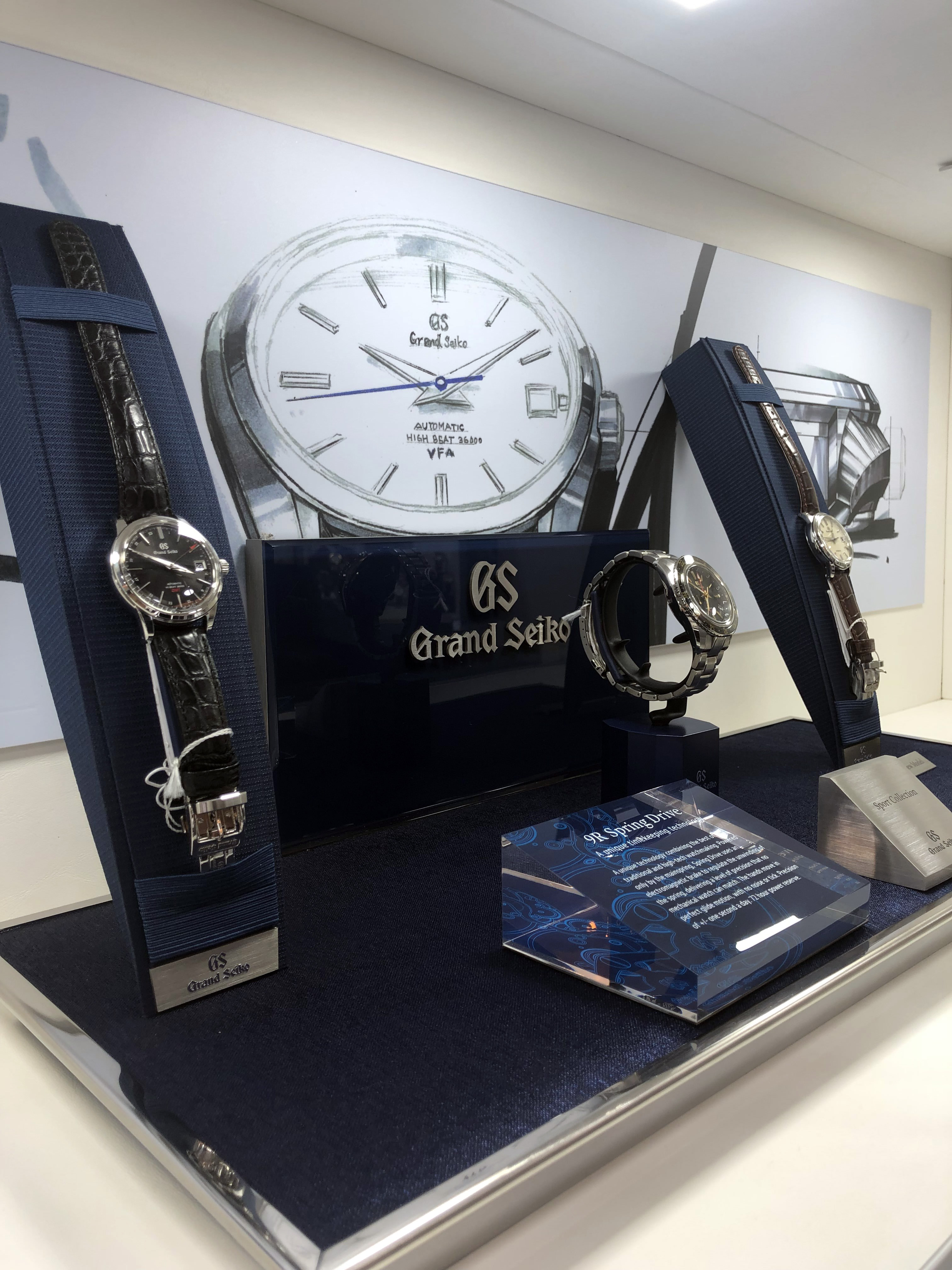 The boutique offers a range of watches from Grand Seiko's latest collection