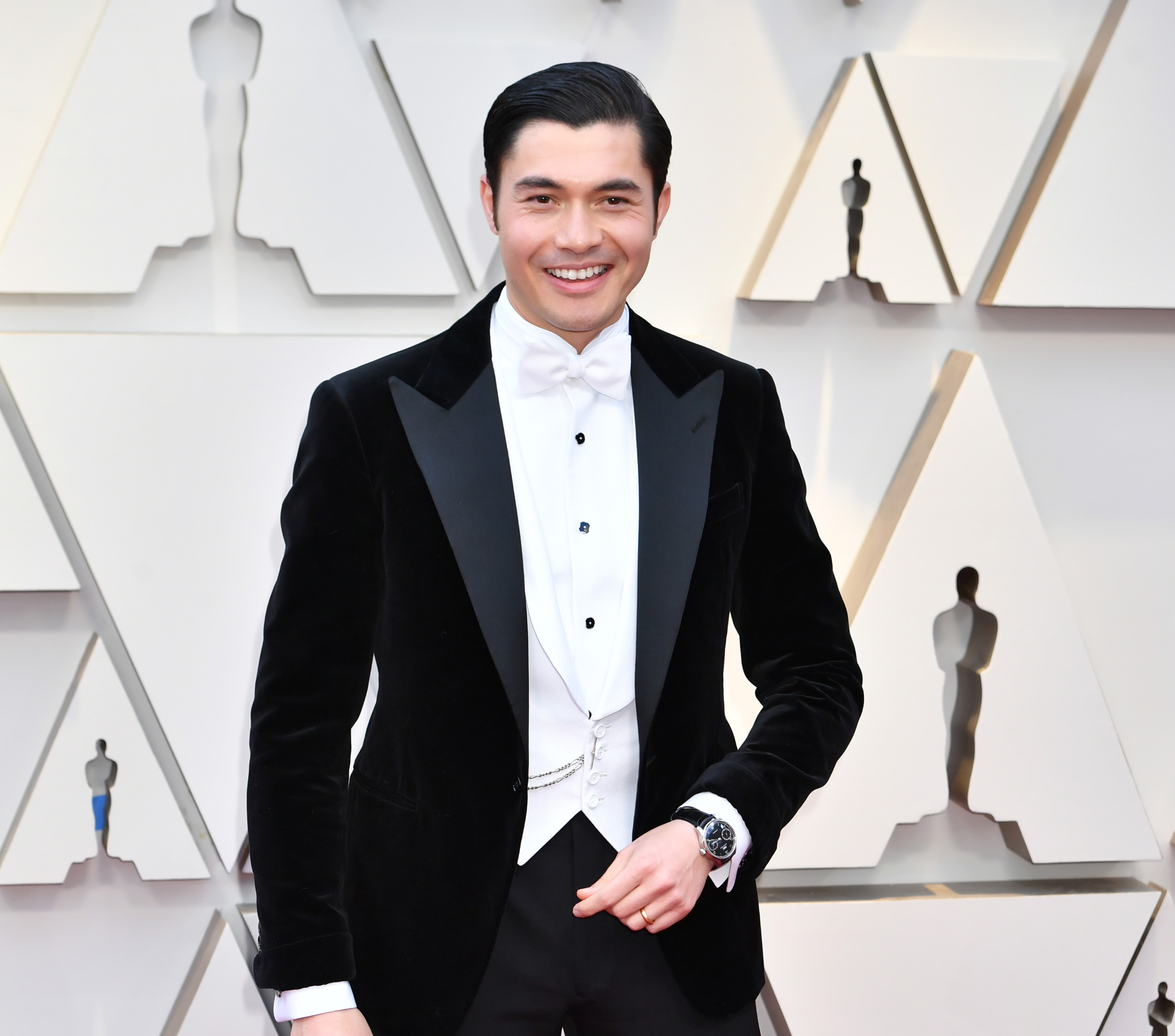 Henry Golding wearing the Portugieser Automatic (IW500703)