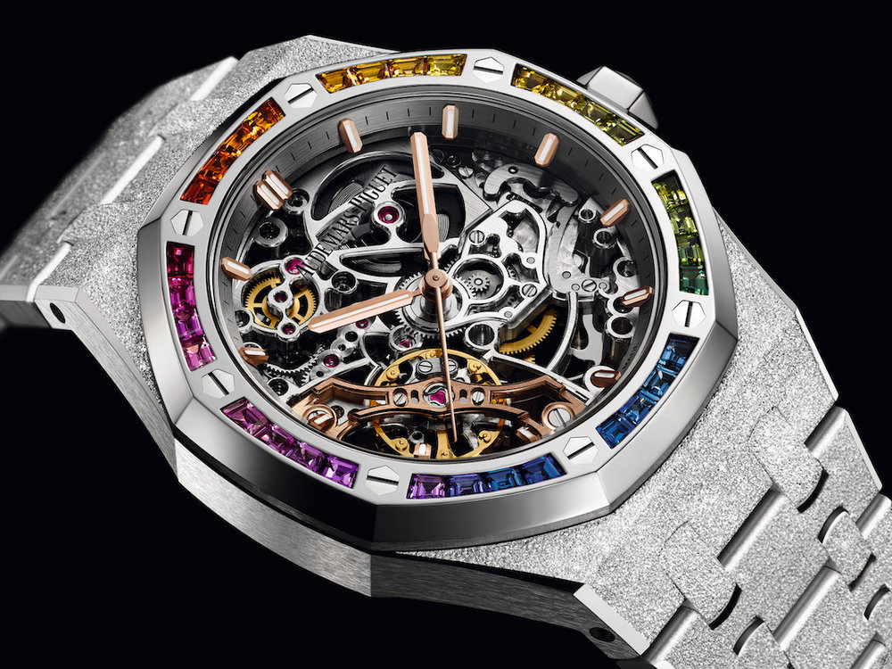 Royal Oak Frosted Gold Double Balance Openworked 'Rainbow”