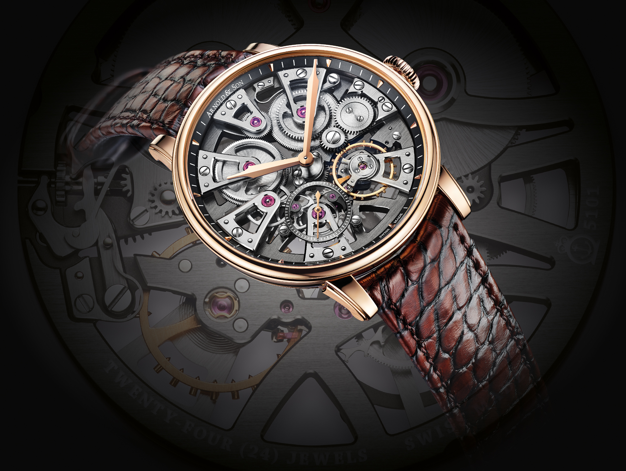 Offering a view into the heart of the in-house manufacture calibre, the three-dimensional, openworked Nebula comes in a reinvented 38mm gold case. Designed from the ground up, the 50-piece limited edition comes equipped with the hand-wound A&S 5101 calibre housing a 90-hour power reserve. Available in 18k red gold with two strap options – brandy leather and grey leather – the new Nebula is priced at CHF 23,300 (approx.).