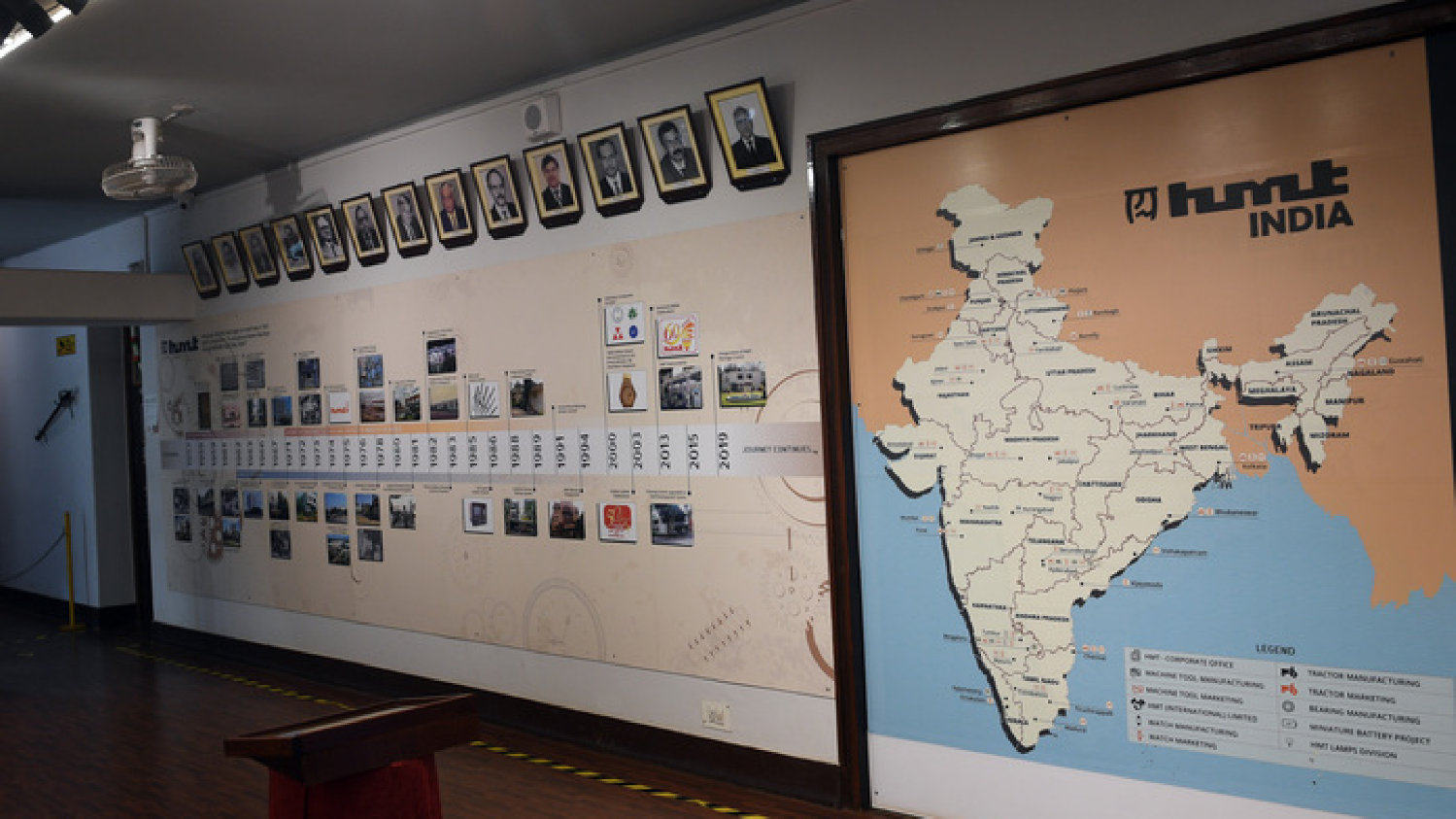 A hall dedicated to show HMT’s exponential growth in India